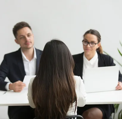 Candidate attending a professional interview